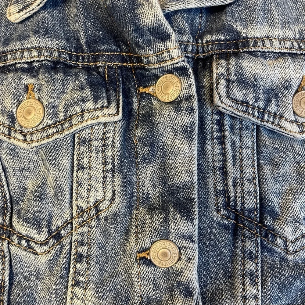 Free People Rumors‎ Denim Jacket All Season Casual Everyday Cropped Women's XS